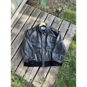 Vintage A2 Leather Flight Jacket Made in USA